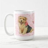Valentine Rose Norfolk Terrier Kaffeetasse (Links)