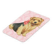 Valentine Rose Norfolk Terrier Magnet (Linke Seite)