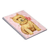 Valentine Rose Norwich Terrier Notizblock (Rechte Seite)