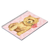 Valentine Rose Norwich Terrier Notizblock (Linke Seite)