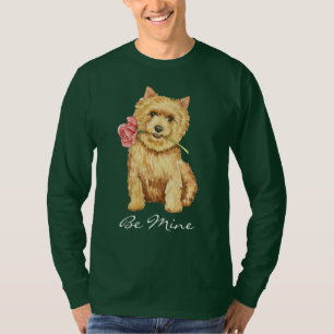 Valentine Rose Norwich Terrier T-Shirt