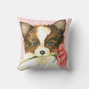 Valentine Rose Papillon Kissen