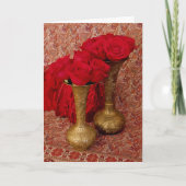 Valentine rose patterned feiertagskarte (Vorderseite)