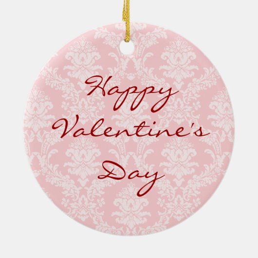 Valentine Rose Pit Bull Keramik Ornament (Hinten)