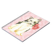 Valentine Rose Powderpuff Notizblock (Linke Seite)