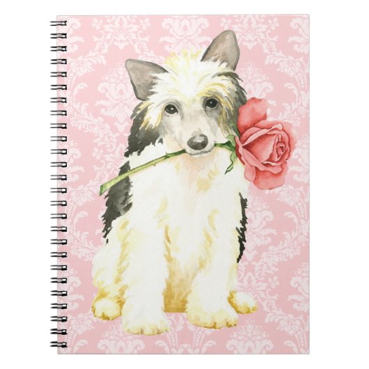 Valentine Rose Powderpuff Notizblock (Vorderseite)