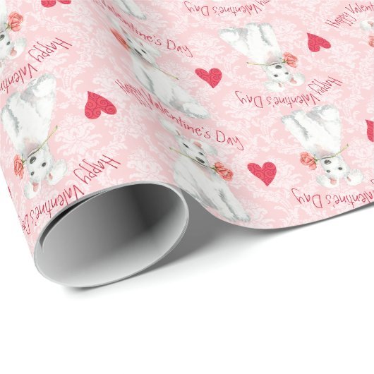 Valentine Rose Pumi Wrapping Paper Geschenkpapier (Rolleneckpunkt)
