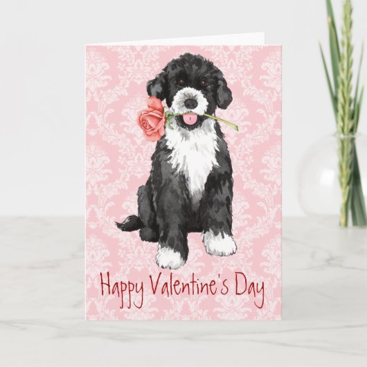 Valentine Rose PWD Feiertagskarte (Vorderseite)