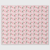 Valentine Rose Rat Terrier Geschenkpapier (Flach)