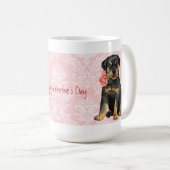 Valentine Rose Rottweiler Kaffeetasse (VorderseiteRechts)
