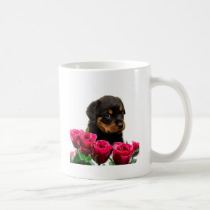 Valentine Rose Rottweiler Puppy Kaffeetasse