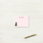 Valentine-Rose Rotweiler Post-it Klebezettel (Auf Schreibtisch)
