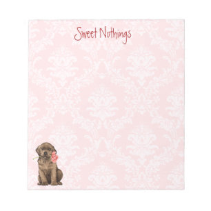 Valentine Rose Schokolade Labrador Notizblock