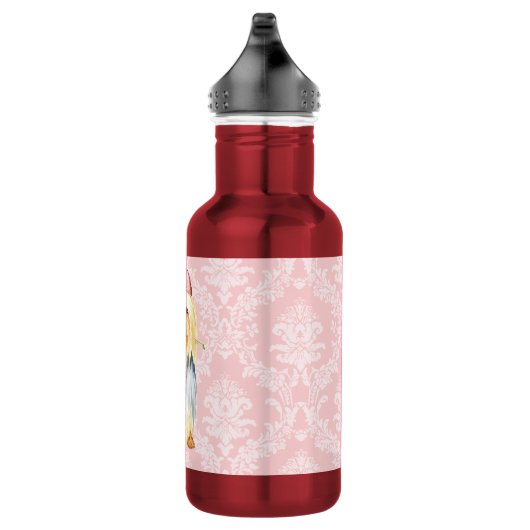 Valentine Rose Seide Terrier Edelstahlflasche (Rechts)