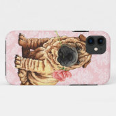 Valentine Rose Shar-Pei Case-Mate iPhone Hülle (Rückseite (Horizontal))
