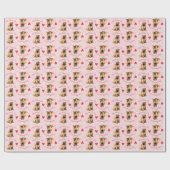 Valentine Rose Shar-Pei Geschenkpapier (Flach)