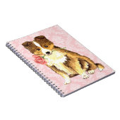 Valentine Rose Sheltie Notizblock (Rechte Seite)