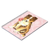 Valentine Rose Sheltie Notizblock (Linke Seite)