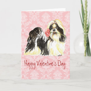 Valentine Rose Shih Tzu Feiertagskarte