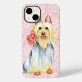 Valentine Rose Silky Terrier Case-Mate iPhone Case (Rückseite)