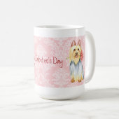 Valentine Rose Silky Terrier Kaffee Tasse (VorderseiteRechts)