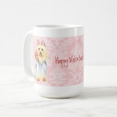 Valentine Rose Silky Terrier Kaffee Tasse (Vorderseite Links)