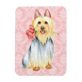 Valentine Rose Silky Terrier Magnet (Vertikal)