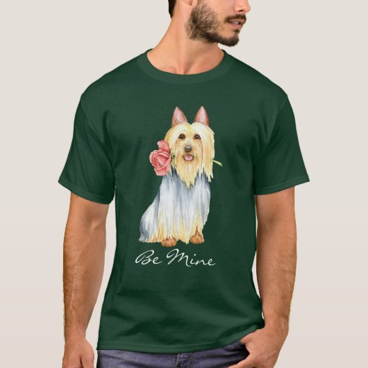 Valentine Rose Silky Terrier T - Shirt (Vorderseite)