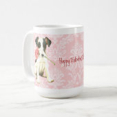 Valentine Rose Smooth Fox Terrier Kaffeetasse (Vorderseite Links)