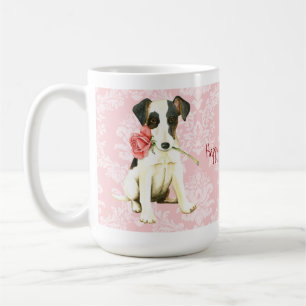 Valentine Rose Smooth Fox Terrier Kaffeetasse