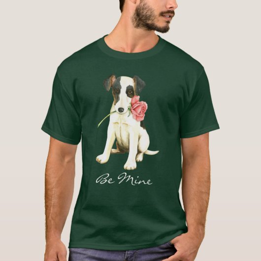 Valentine Rose Smooth Fox Terrier T-Shirt (Vorderseite)