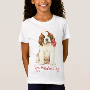 Valentine Rose St. Bernard T-Shirt