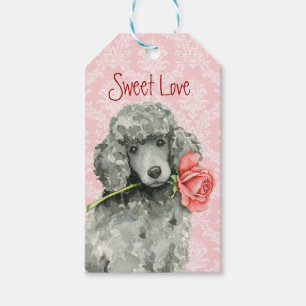 Valentine Rose Standard Poodle Geschenkanhänger