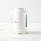 Valentine Rose Stein Bierglas (Vorderseite Links)