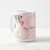 Valentine Rose Toy Fox Terrier Kaffeetasse (Vorderseite Links)
