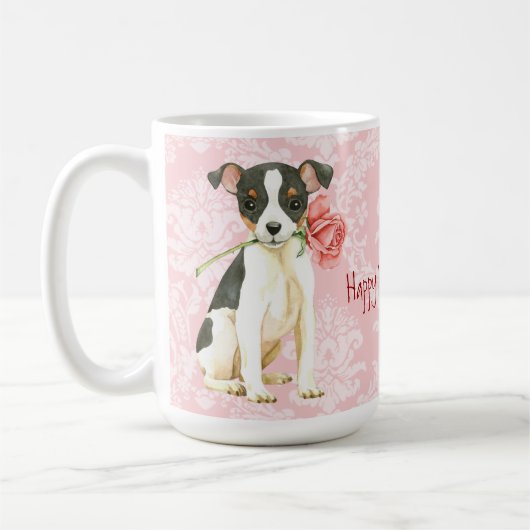 Valentine Rose Toy Fox Terrier Kaffeetasse (Links)