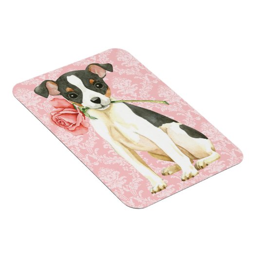 Valentine Rose Toy Fox Terrier Magnet (Rechte Seite)