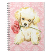 Valentine Rose Toy Poodle Notizblock (Vorderseite)