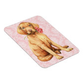 Valentine Rose Vizsla Magnet (Rechte Seite)
