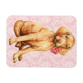Valentine Rose Vizsla Magnet (Horizontal)
