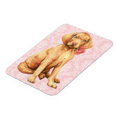 Valentine Rose Vizsla Magnet (Linke Seite)