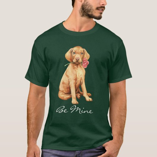 Valentine Rose Vizsla T-Shirt (Vorderseite)