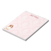Valentine Rose Welshie Notizblock (Rotiert)