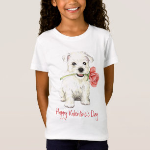Valentine Rose Westie T-Shirt