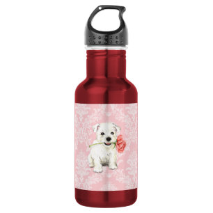 Valentine-Rose Westie Trinkflasche