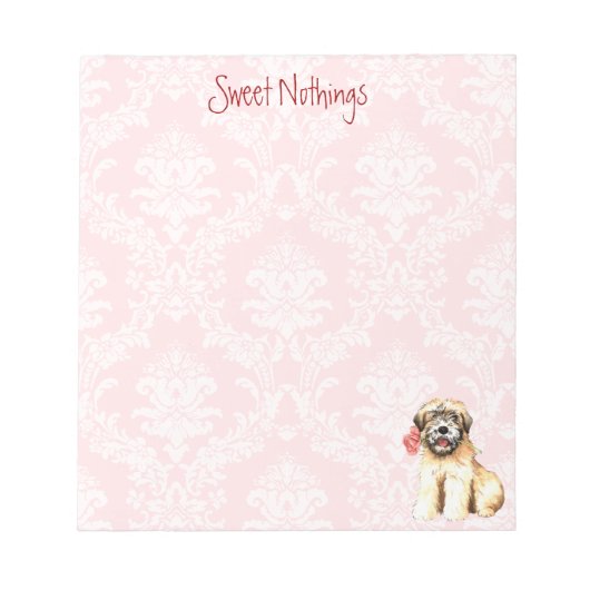 Valentine Rose Wheaten Notizblock (Vorderseite)