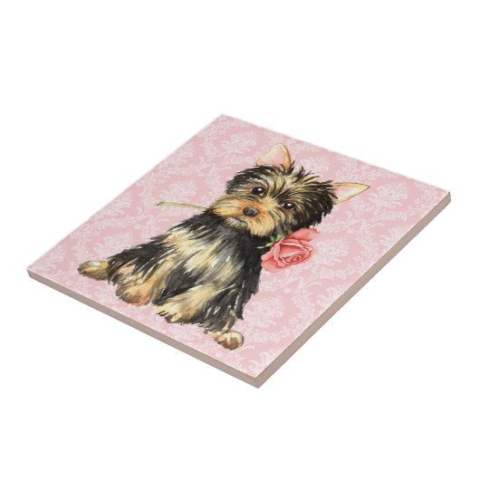 Valentine-Rose Yorkie Fliese (Seite)