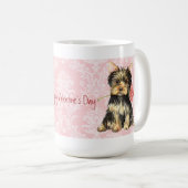 Valentine Rose Yorkie Kaffeetasse (VorderseiteRechts)