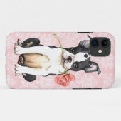 Valentine-Rosen-Boston-Terrier Case-Mate iPhone Hülle (Rückseite (Horizontal))