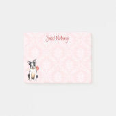 Valentine-Rosen-Boston-Terrier Post-it Klebezettel (Vorderseite)